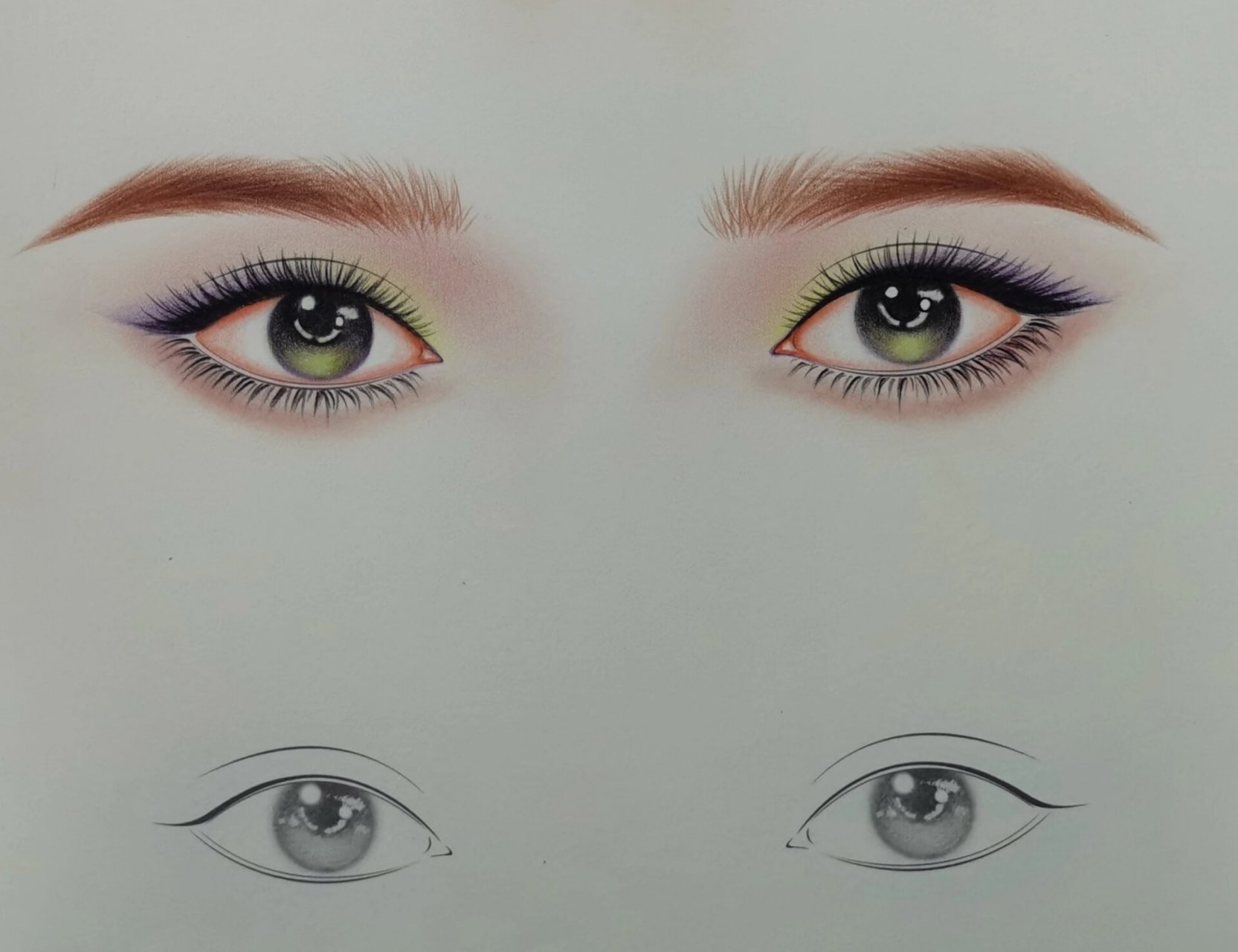 纸上彩妆美人图—眼影的搭配