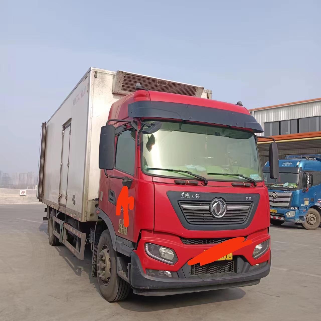 出售20年4月份,东风天锦kr245马力冷藏车,国五,逆变器,肉钩厢,凯雪990