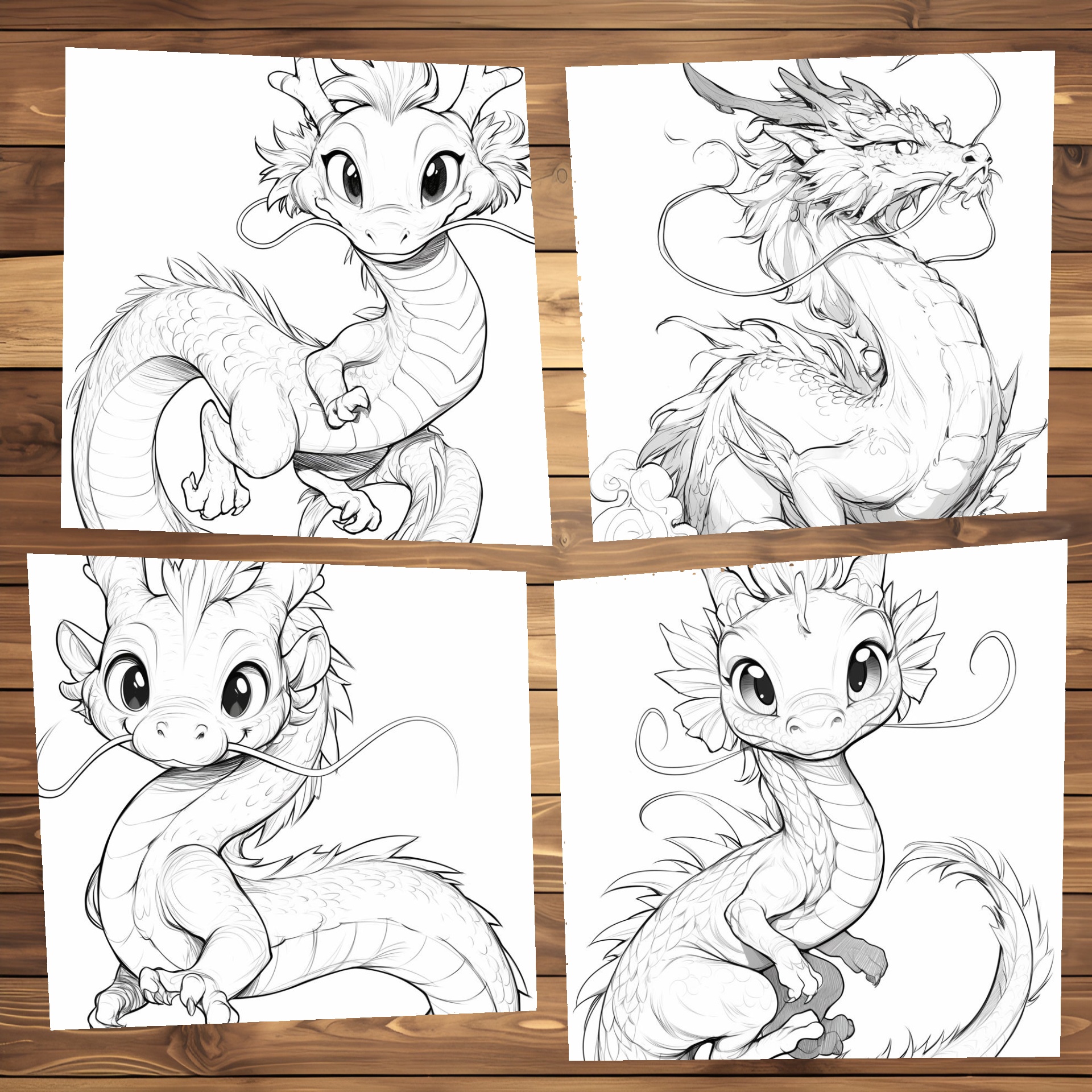 龙年生肖填色:绘龙腾飞