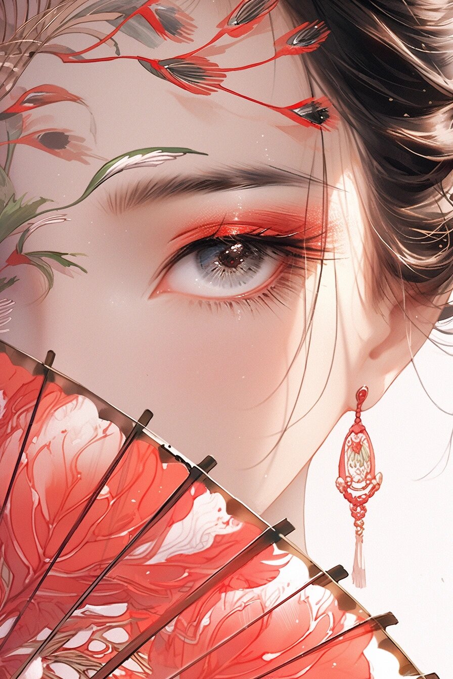 古风美人|半面妆