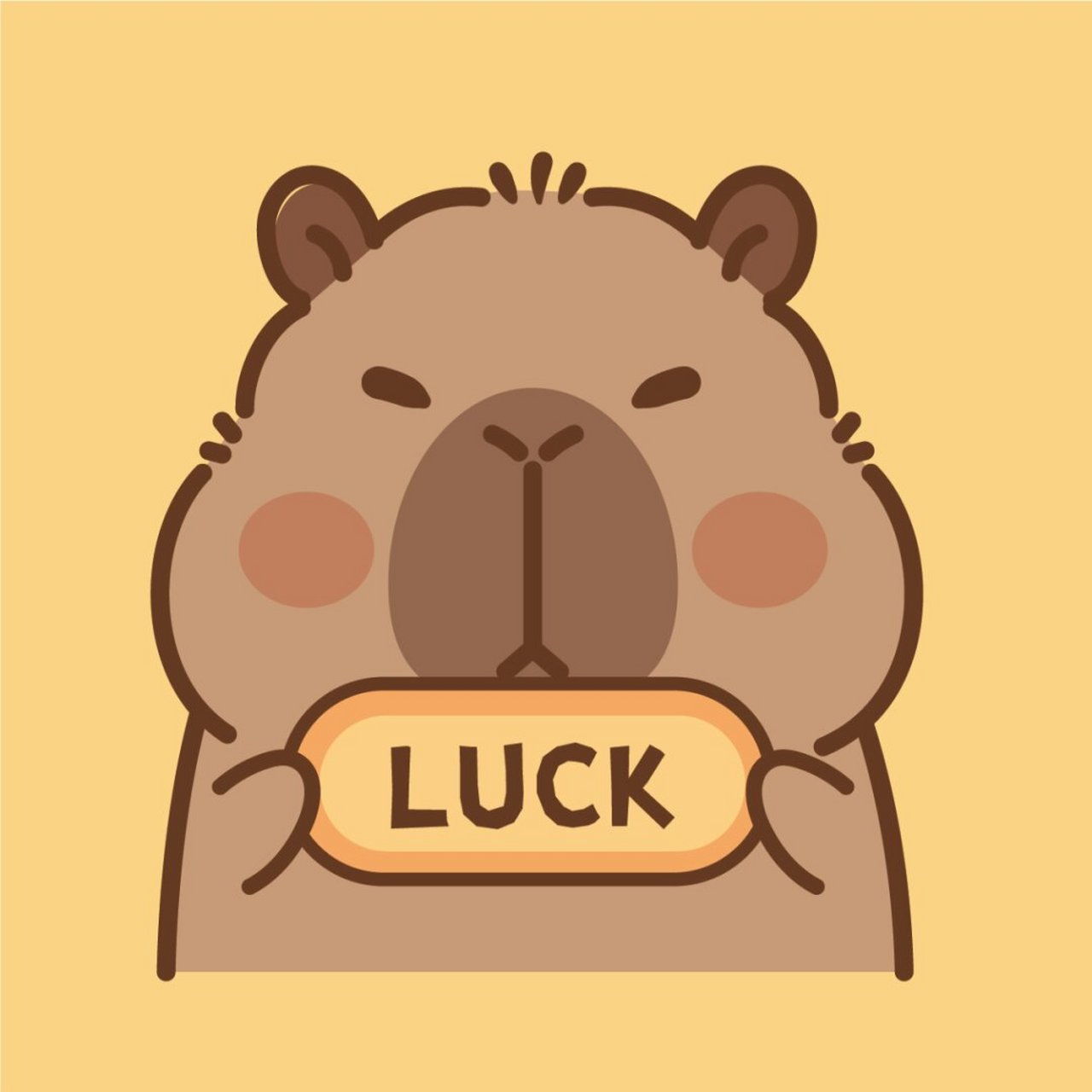 原创|卡皮巴拉水豚鼠ip,卡通形象插画表情包,治愈系ip,元气满满,活泼