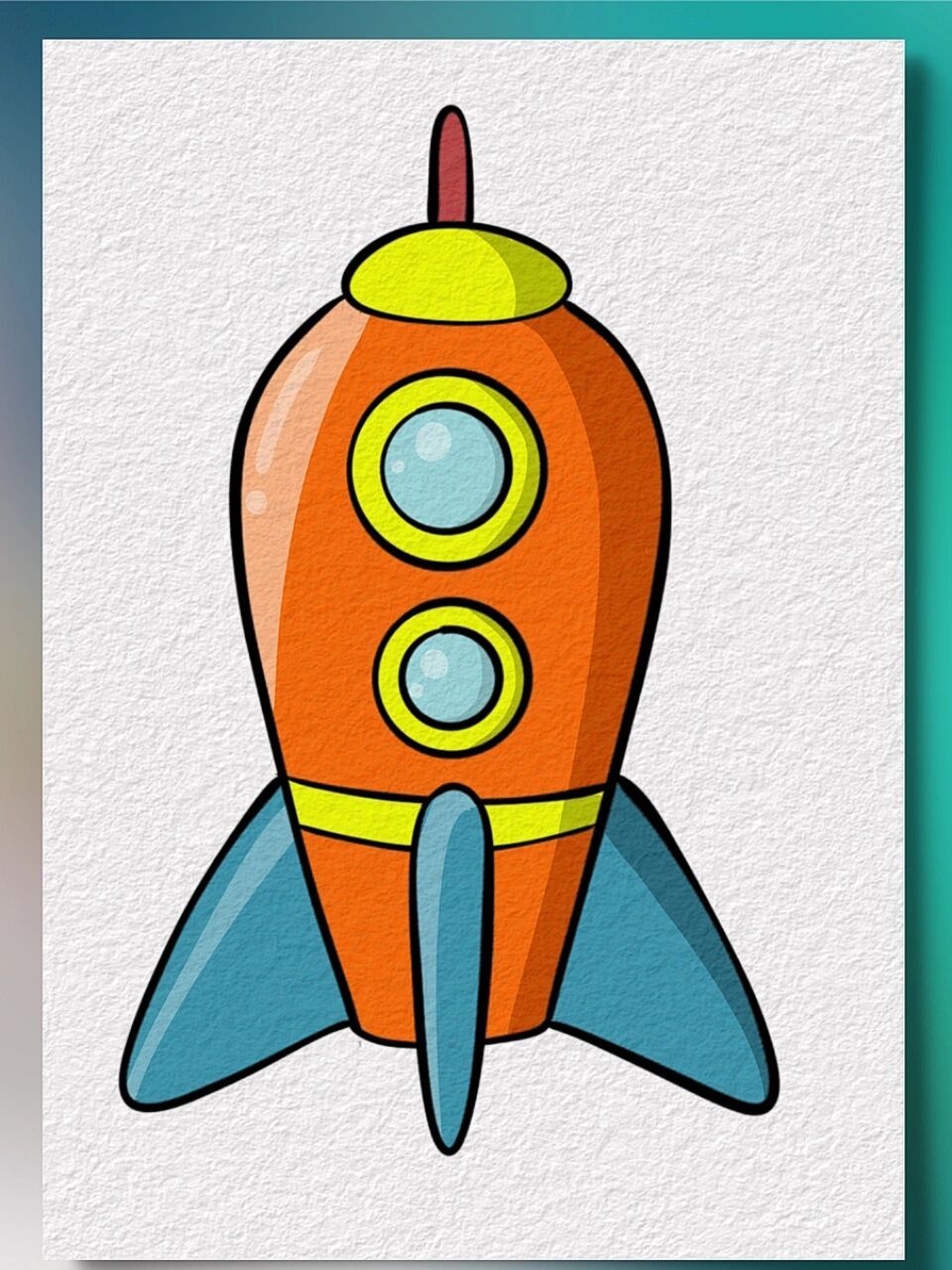 火箭简笔画 男孩子都喜欢的火箭简笔画来啦