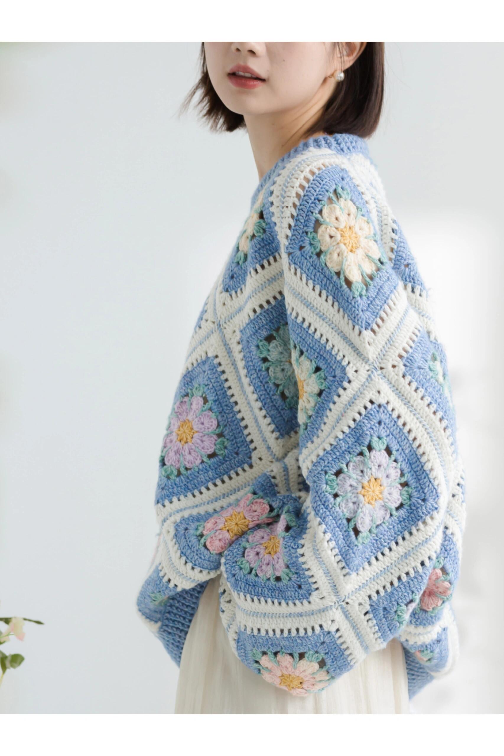 采菊东篱下_钩针拼花上衣图解00