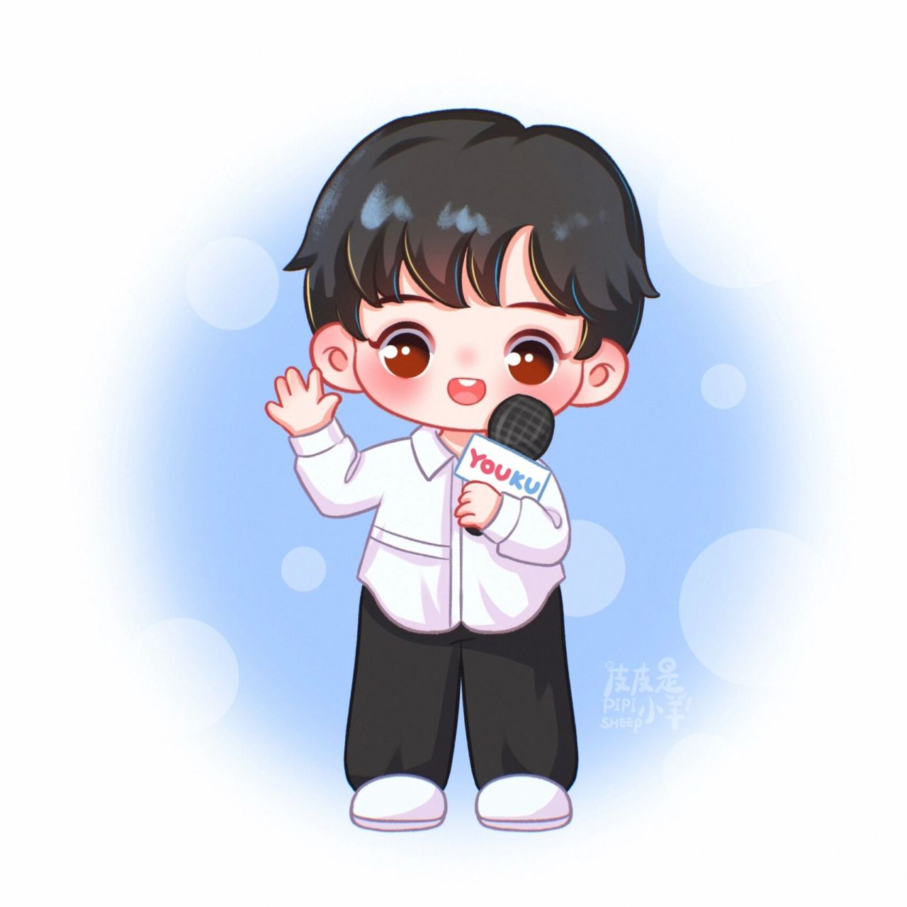 可爱q版人物合集9797 是成毅属性的q版人物 娃子最近的穿搭太适合