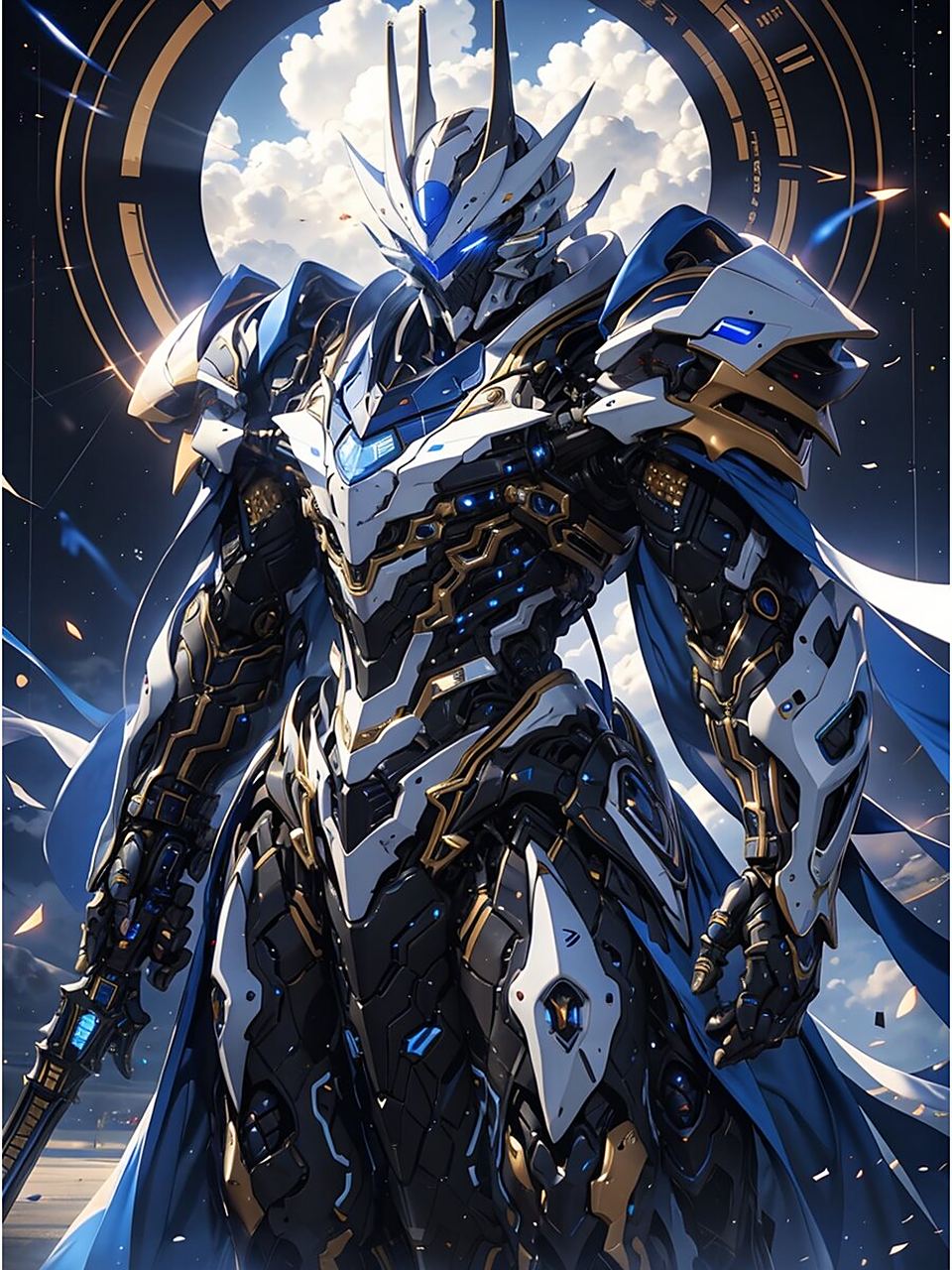 冰封之力,蓝白炫酷战甲 这款战甲以蓝色和白色为主色调,散发出冰冷