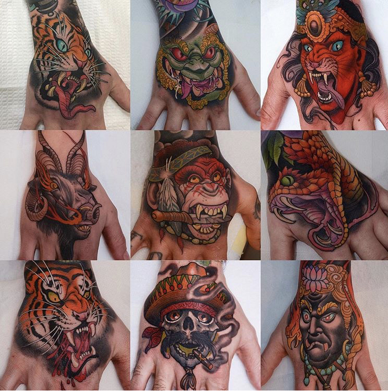 适合手背上的各种纹身图案分享 手背纹身