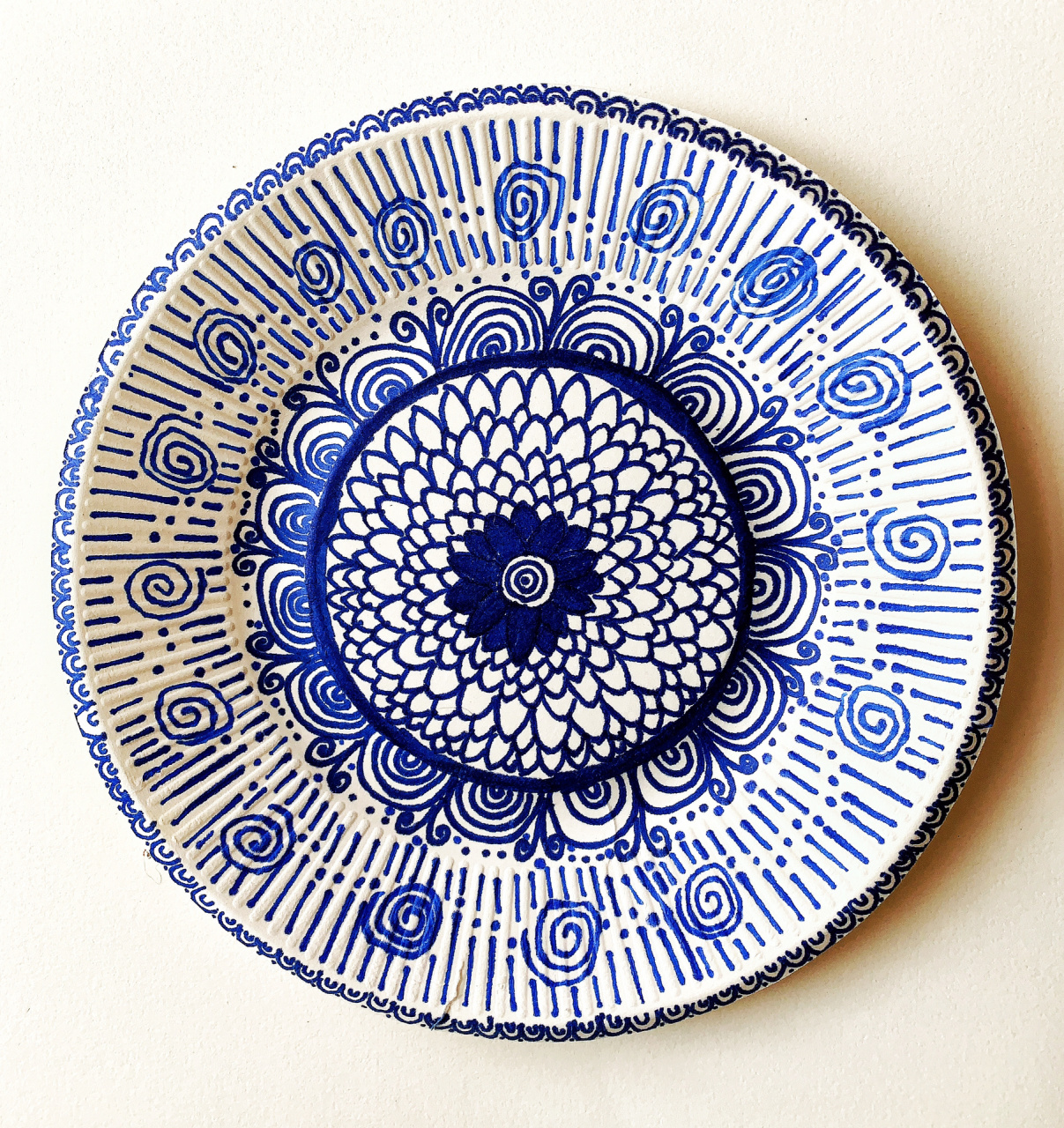 纸盘子线描画,创意儿童画(小学生作品)