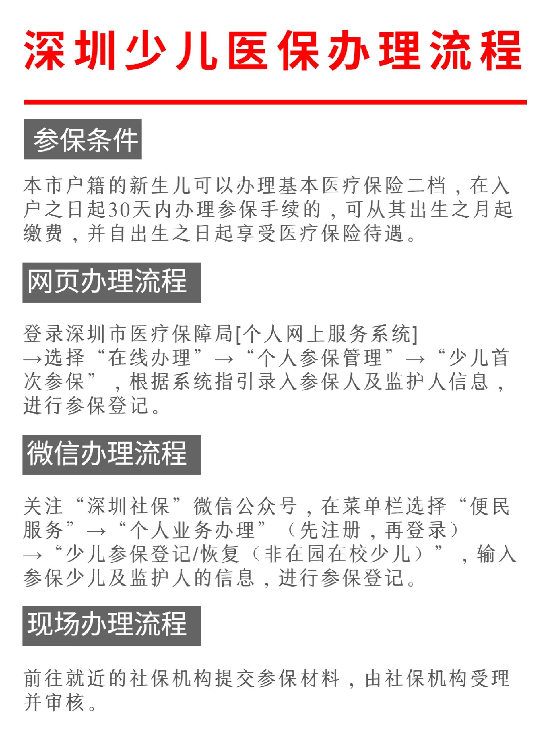 深圳少儿医保办理全流程97 赶紧收藏!