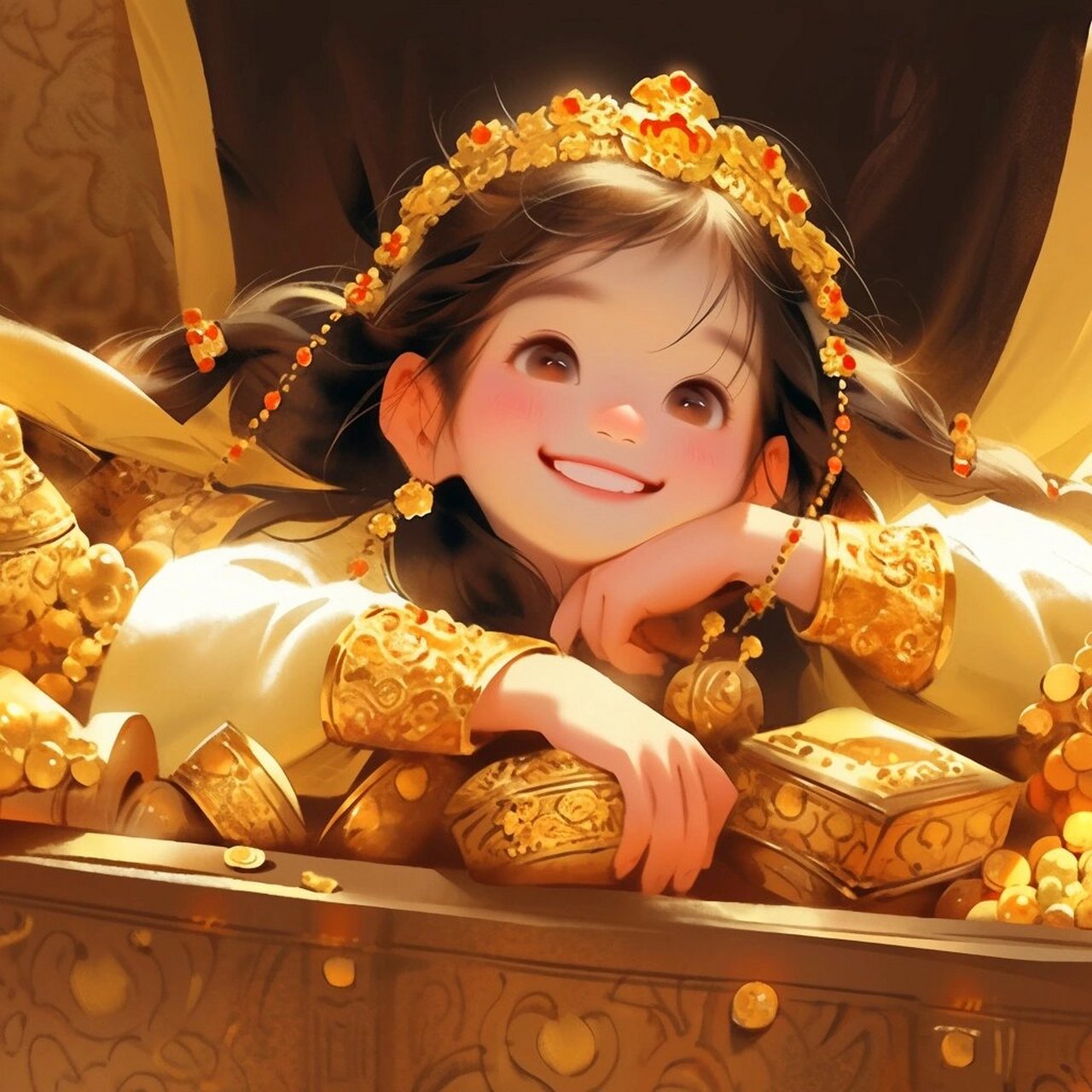 招财头像/美女,你这是命里多金啊90