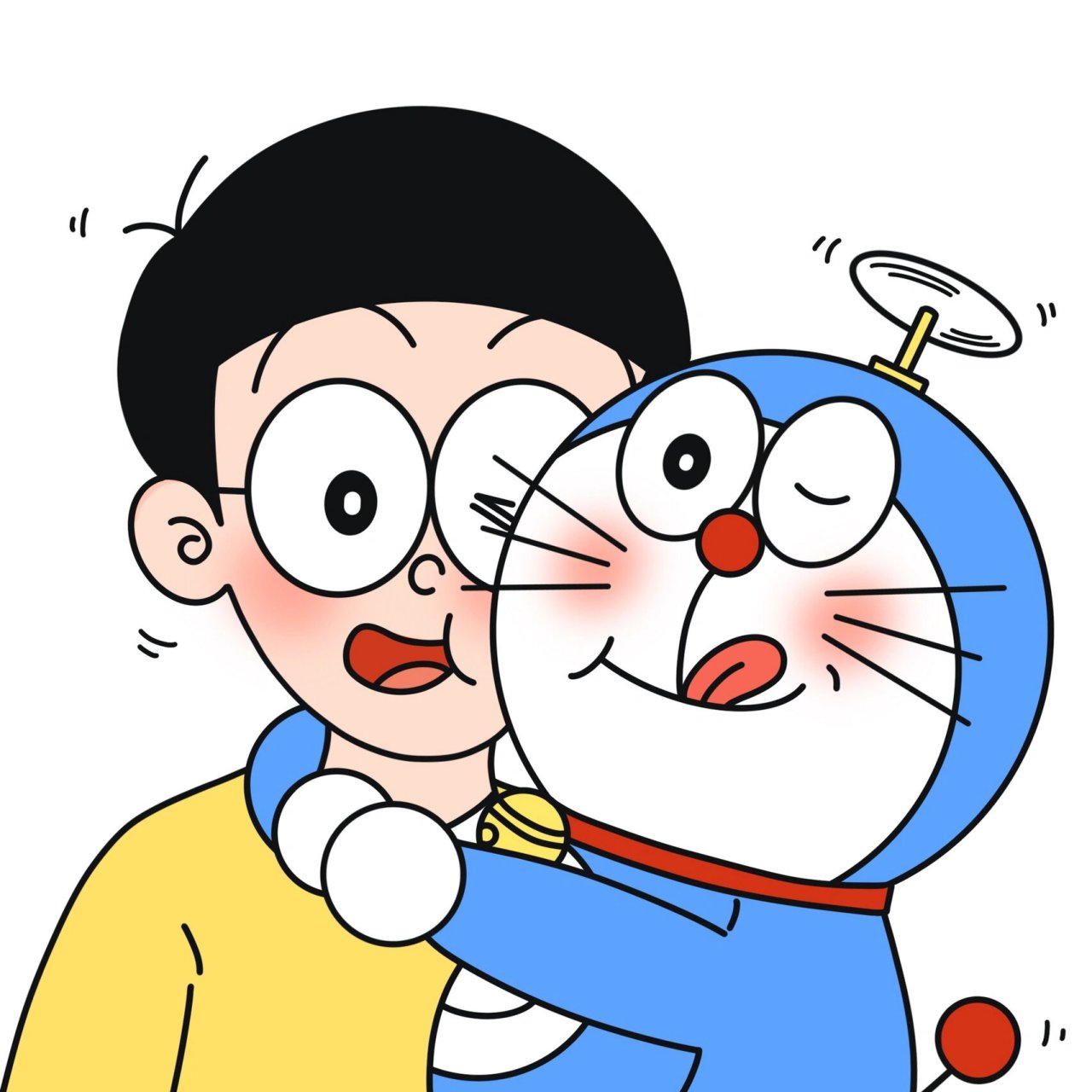 情侣头像|和大雄抱抱贴贴76615 ·自画头像 ·要和喜欢的人多多