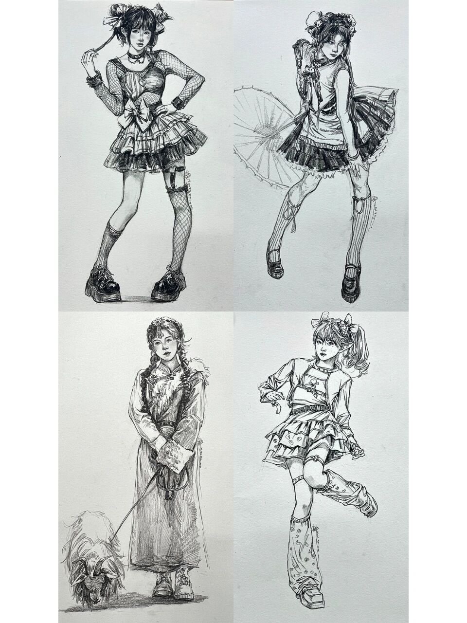 美女速写小合集|人物速写 需要临摹的宝子可以扣数字找我拿素材照片呐