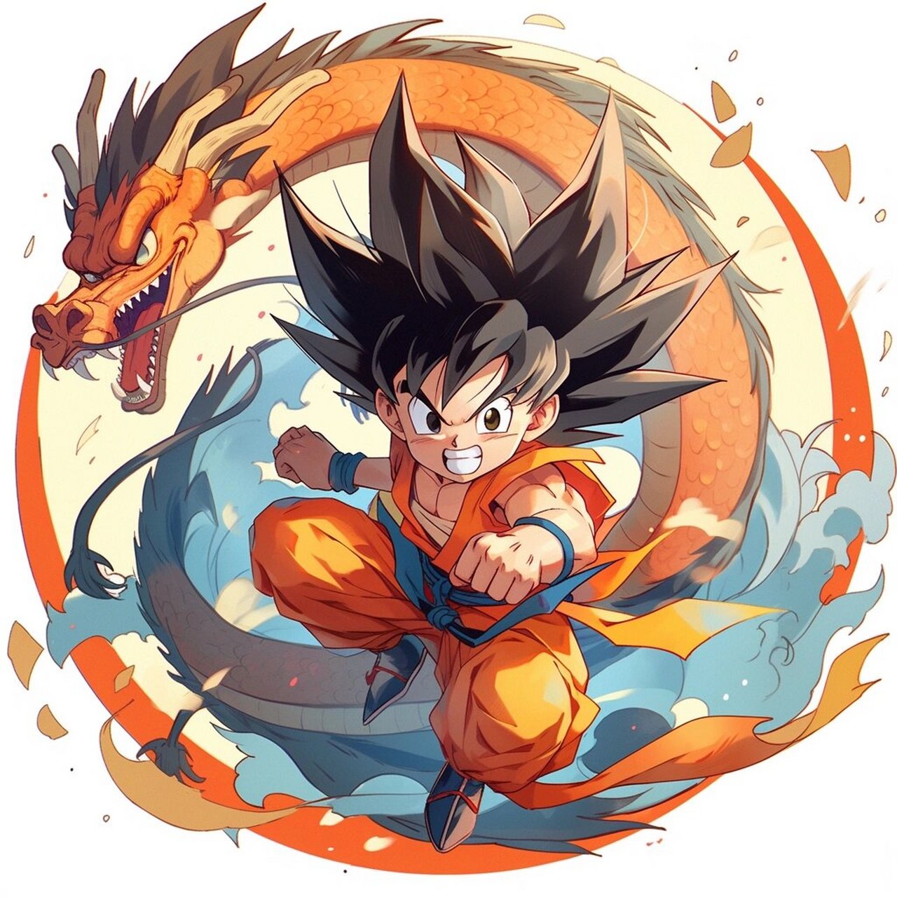 动漫头像| midjourney| 龙珠悟空