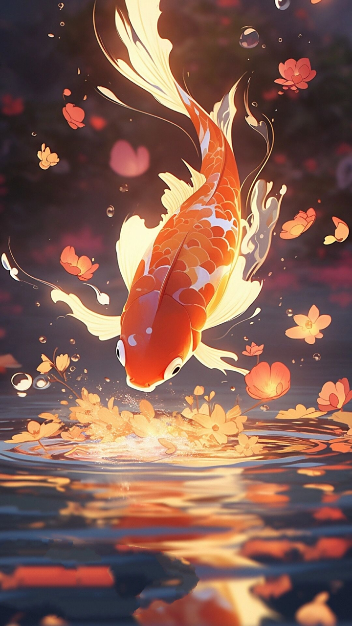 锦鲤附体～好运降临～手机壁纸