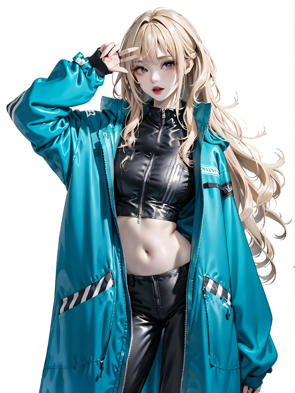 机能风金发少女,酷飒来袭,皮衣制霸全场 嘿,boy! 今晚有空吗?