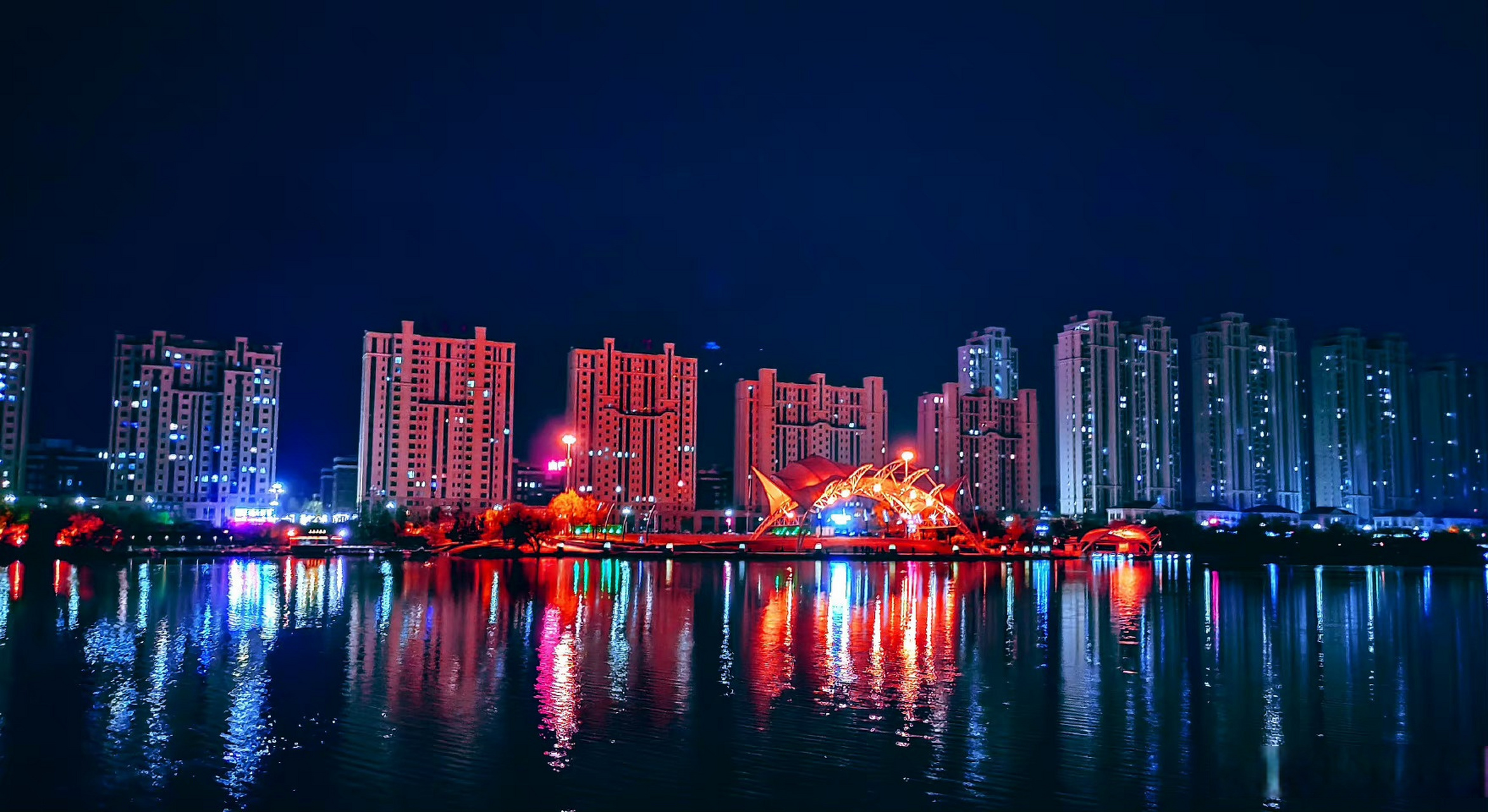 抚顺市夜景图片