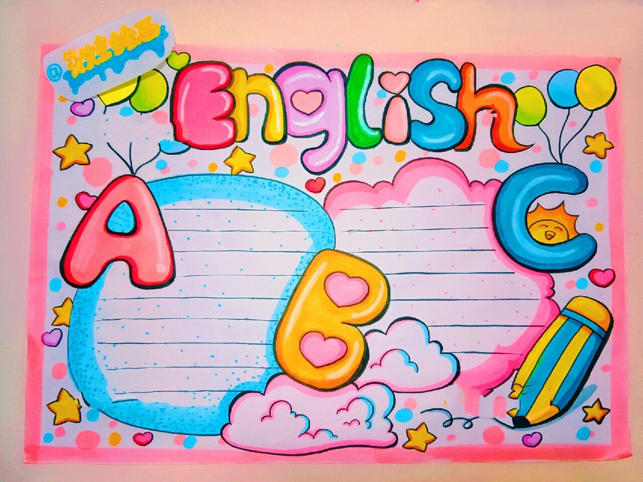 艾娃绘画英语手抄报