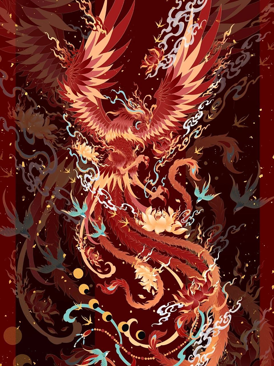 【五方神兽  朱雀】 开了一个五方神兽,麒麟白虎朱雀青龙玄武,慢慢画