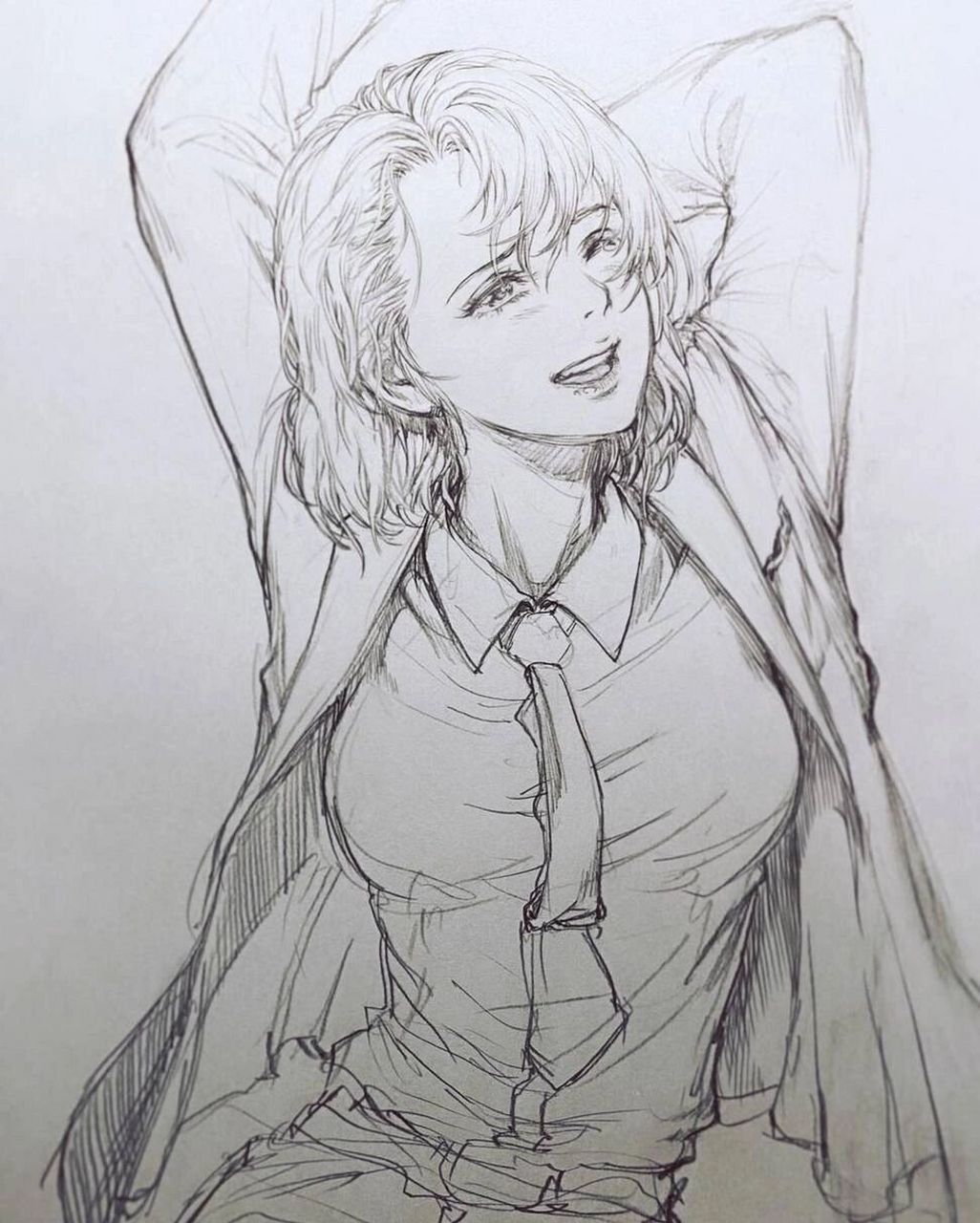 动漫人物速写线稿. |🎨 by:stato ozo