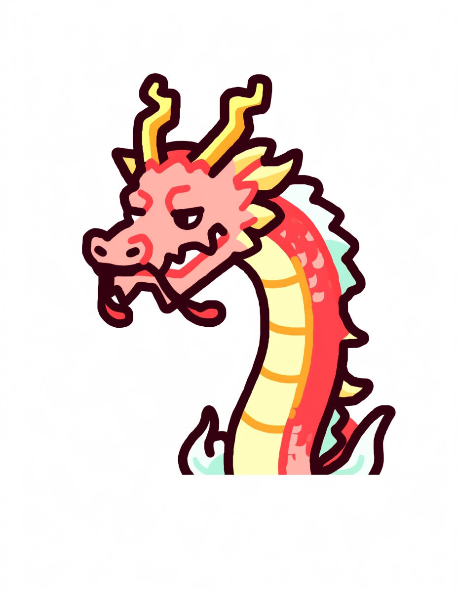 简笔画卡通小龙/2024.@美少女战士也卖萌的动态