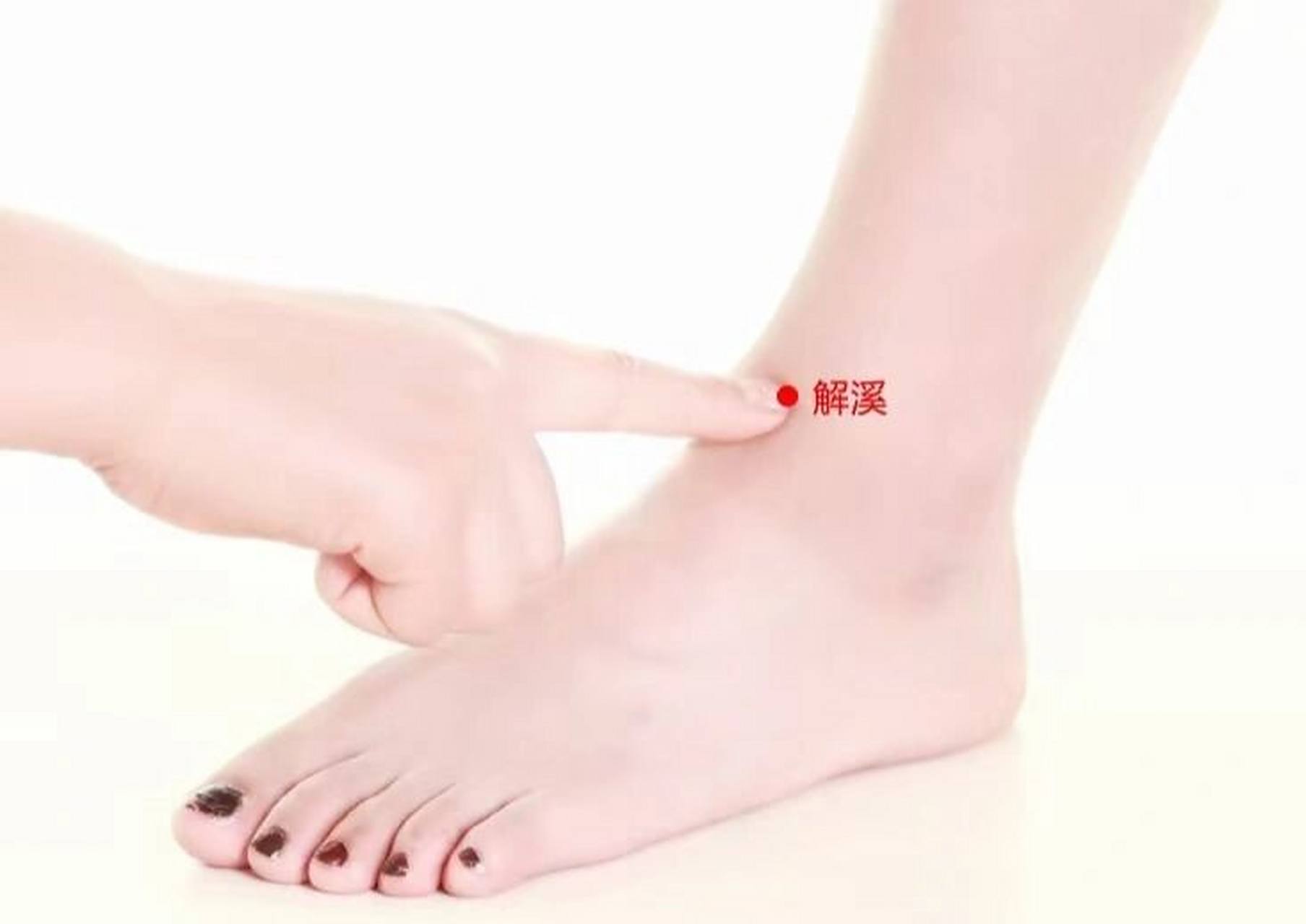 解溪穴 👉🏻解溪穴可祛风止痛,清脑醒神,治疗脑供血不足,改善头痛