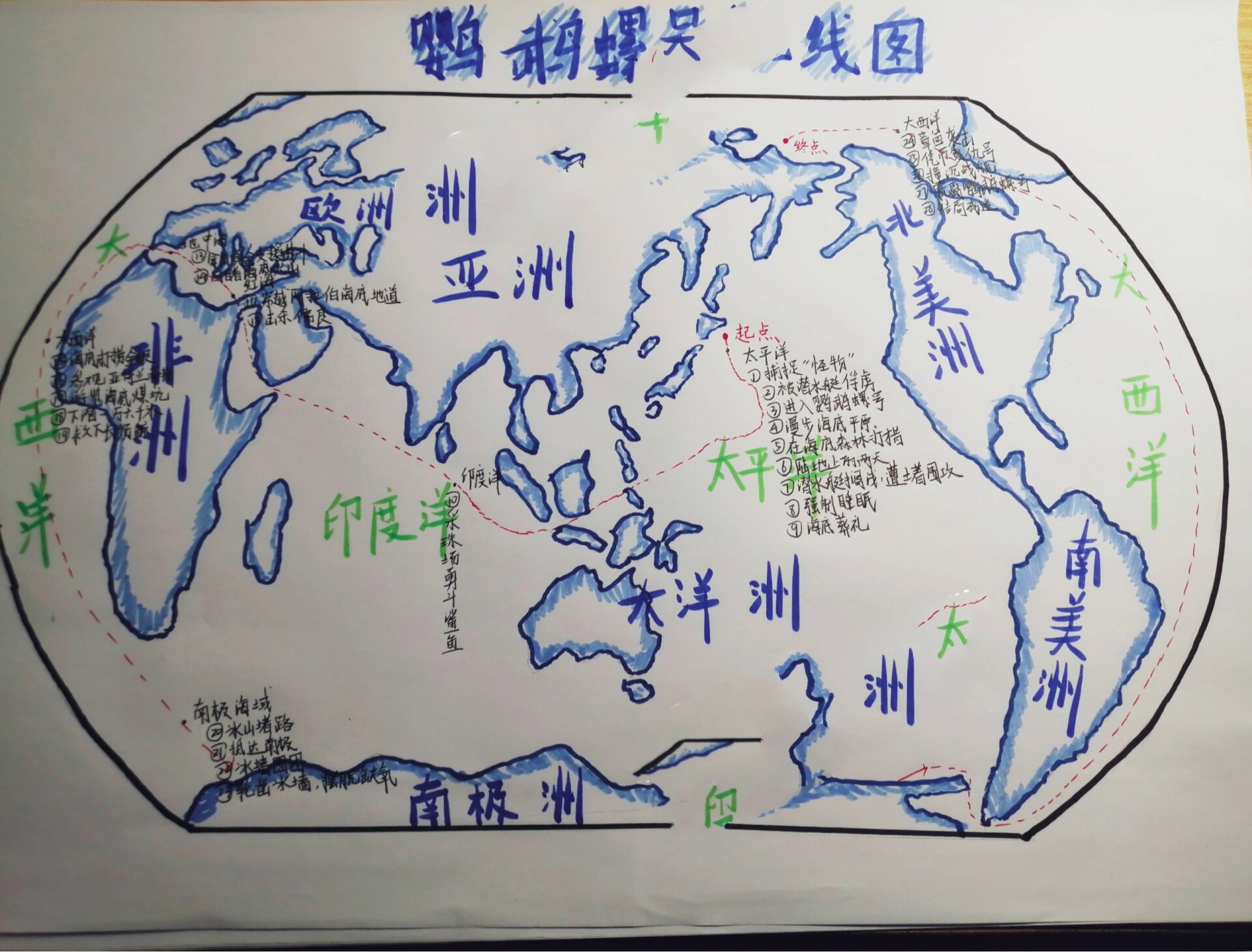 鹦鹉螺号航行路线航线图片