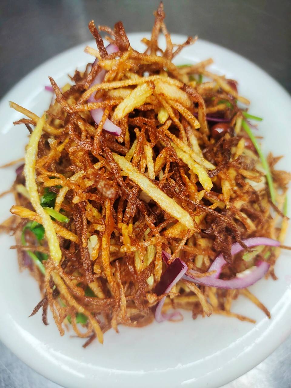 年夜饭菜谱之三丝爆豆 土豆这样吃酸甜酥脆 三丝爆豆酸甜爽口,在大鱼