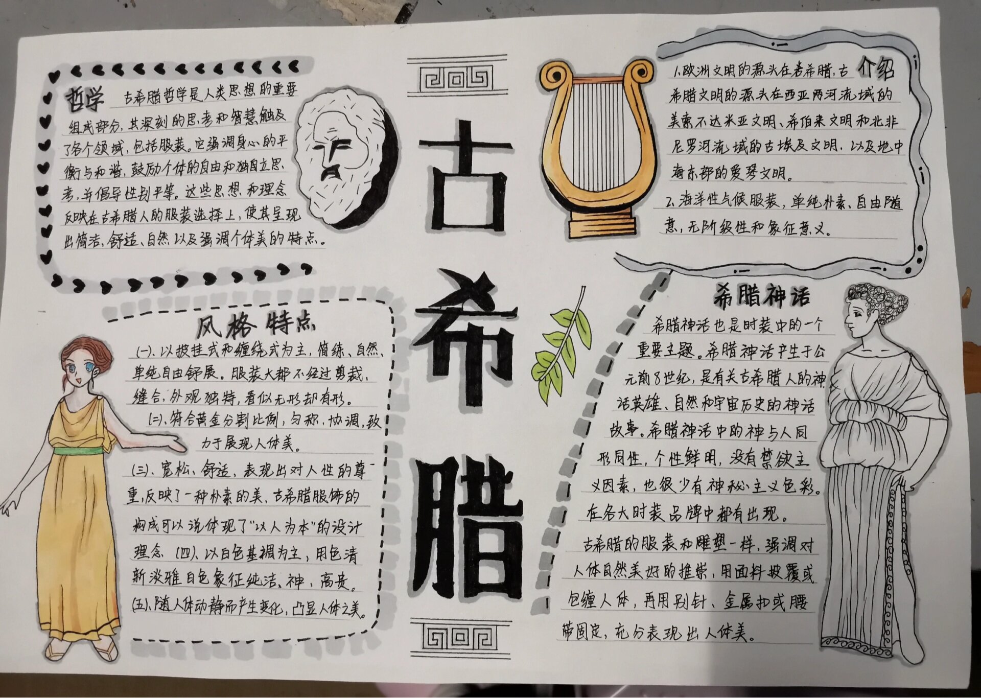 古希腊服装史手抄报@爱心小拍档的动态