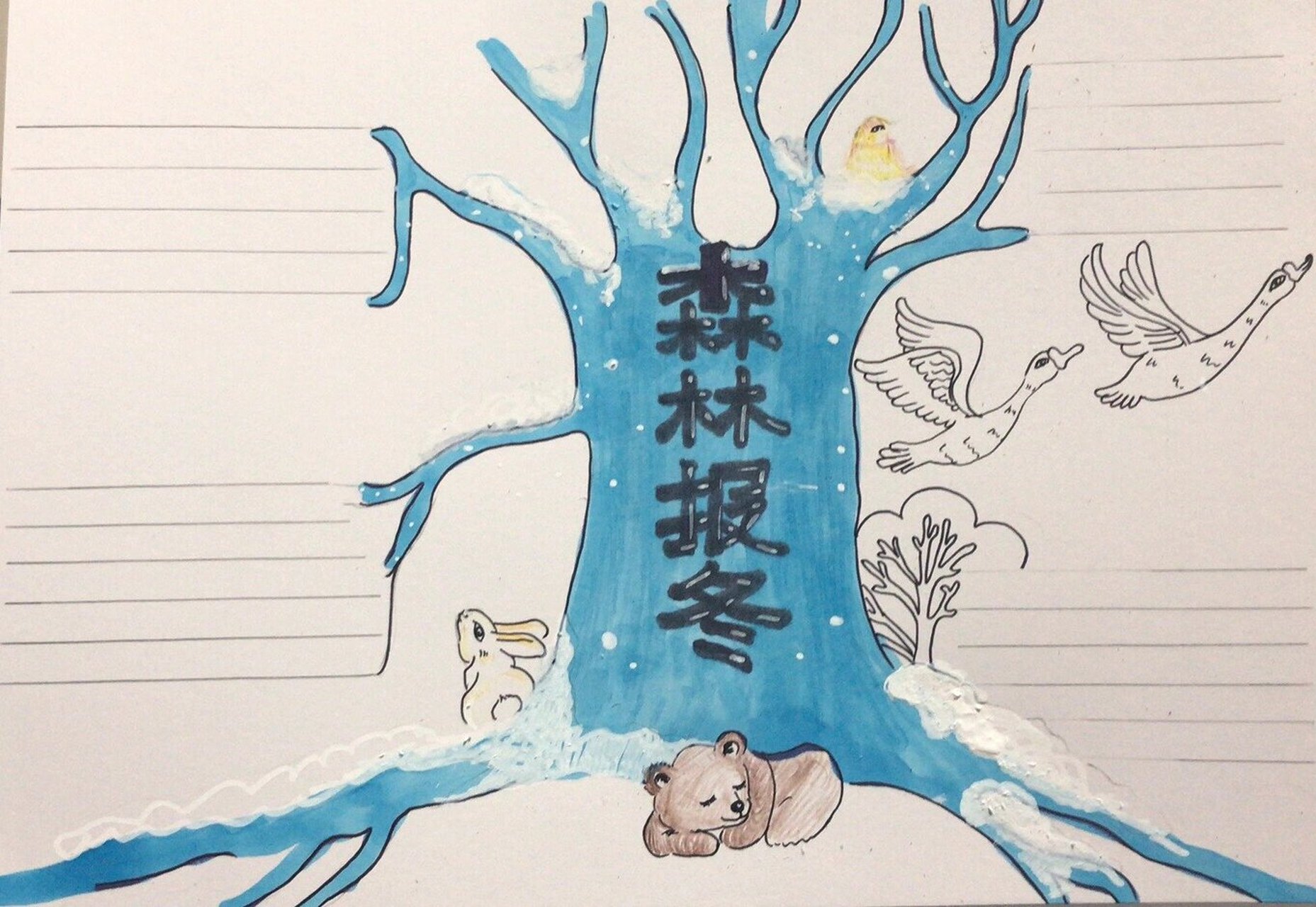 森林报冬思维导图. 太难了