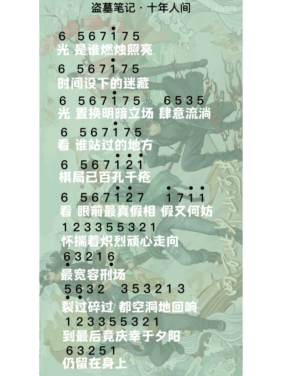 蛋仔电子琴演奏歌曲十年人间歌谱 上个视频用蛋仔的电子琴弹了这首
