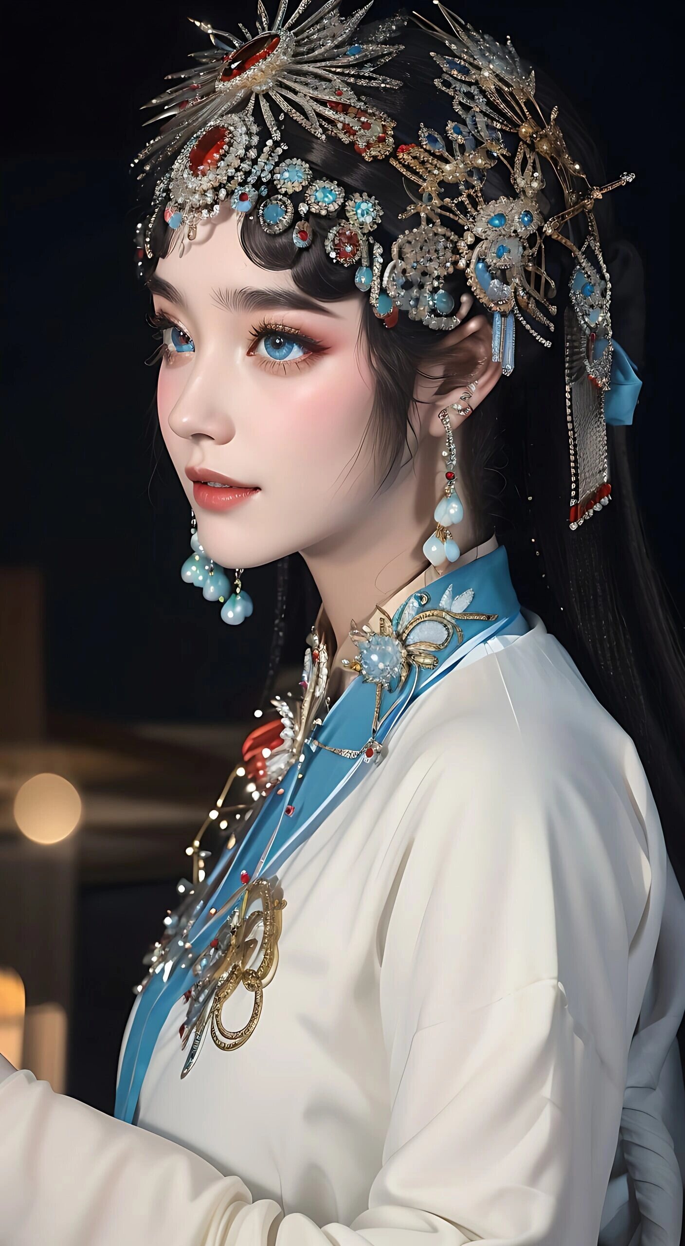 京剧脸谱真人图片女图片