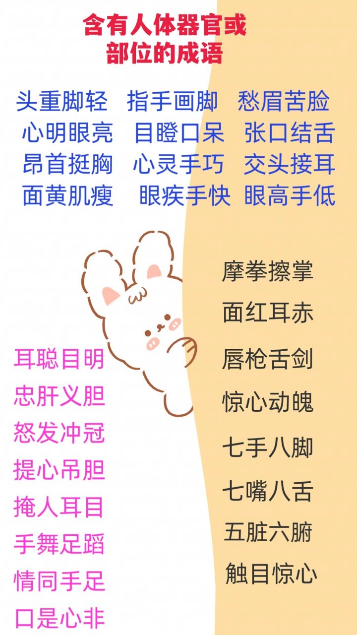 含人体器官成语 含有人体器官或者部位的成语原来真不少～ 还有哪些呢