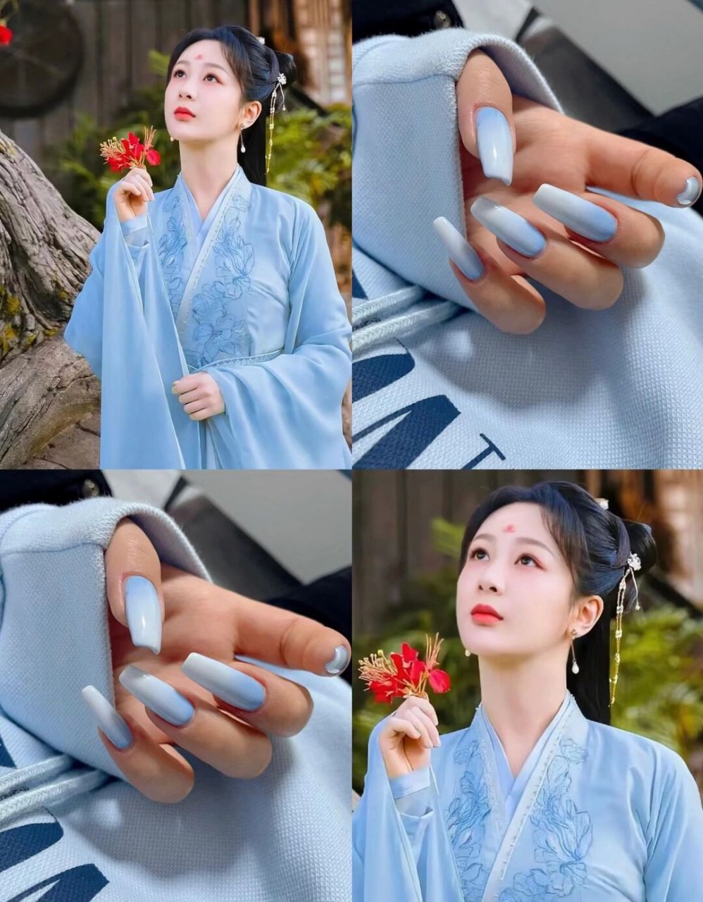 杨紫同款应援美甲97