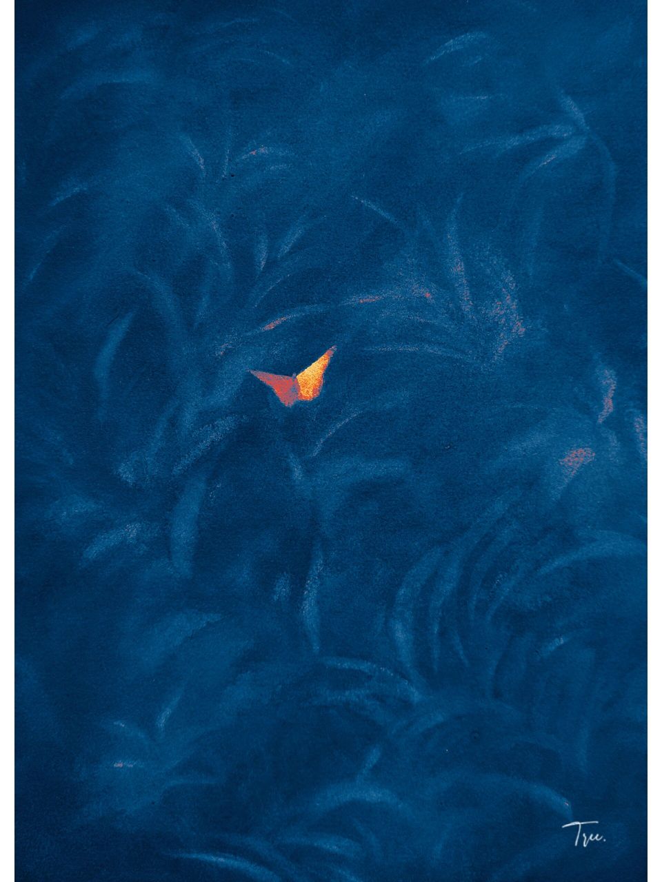 "梦里是你吗"|金色蝴蝶 画一个深蓝色的梦.