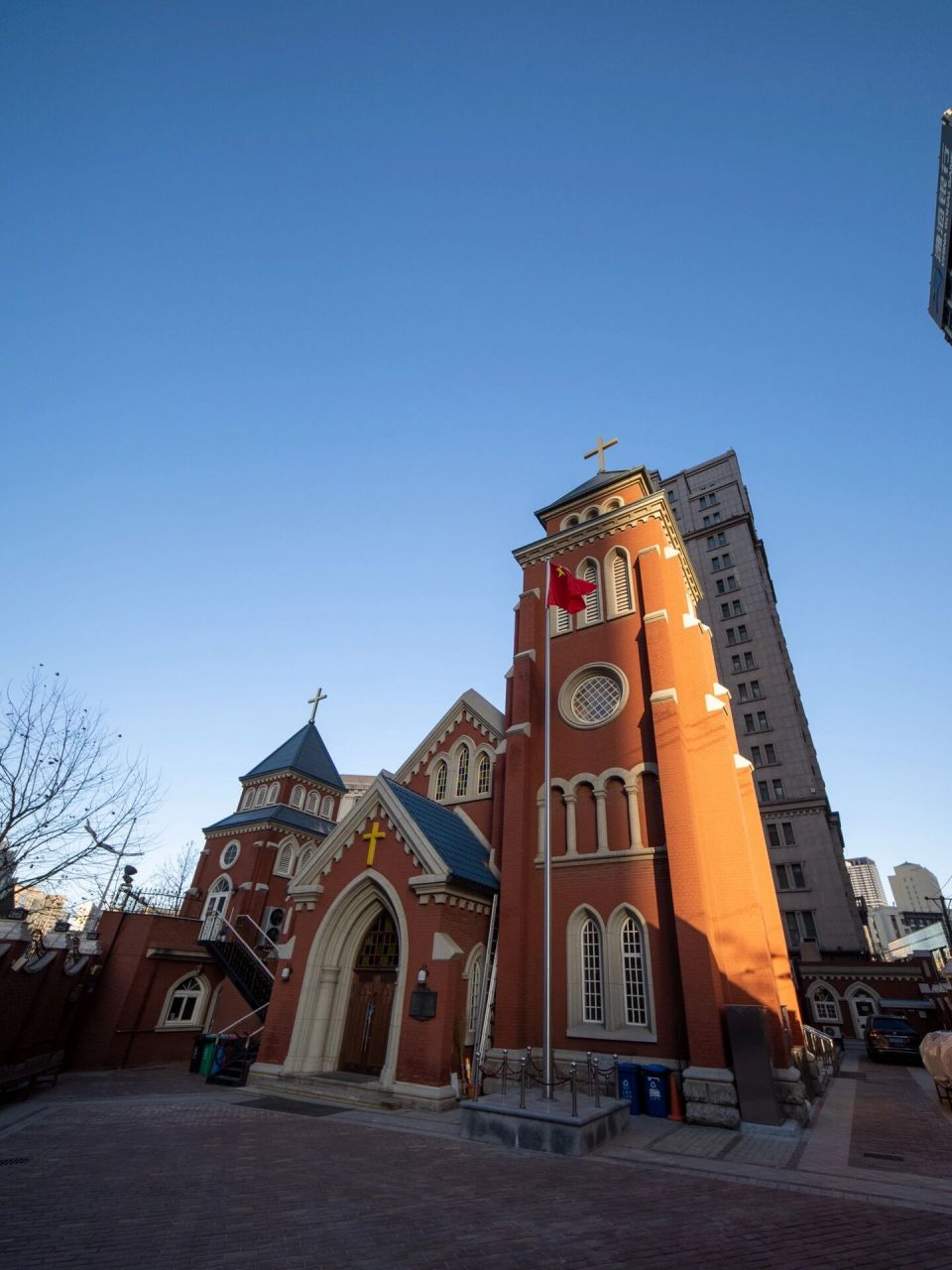 大连|基督教玉光街教堂 在中山广场附近 一楼 二楼 钟楼