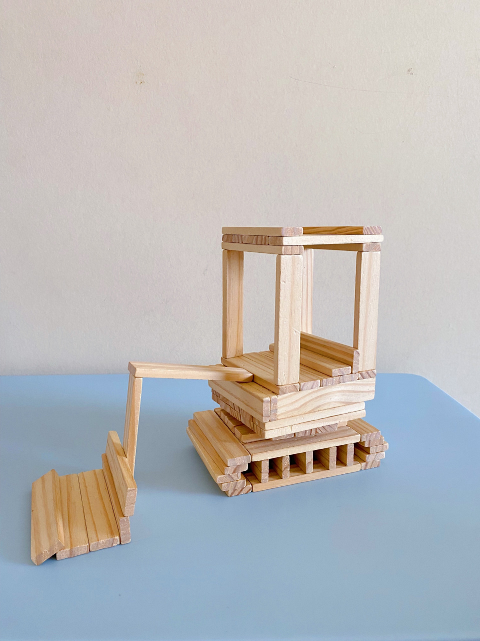 阿基米德积木|推土机(有过程) 用了不到100片积木很简单孩子可以独立