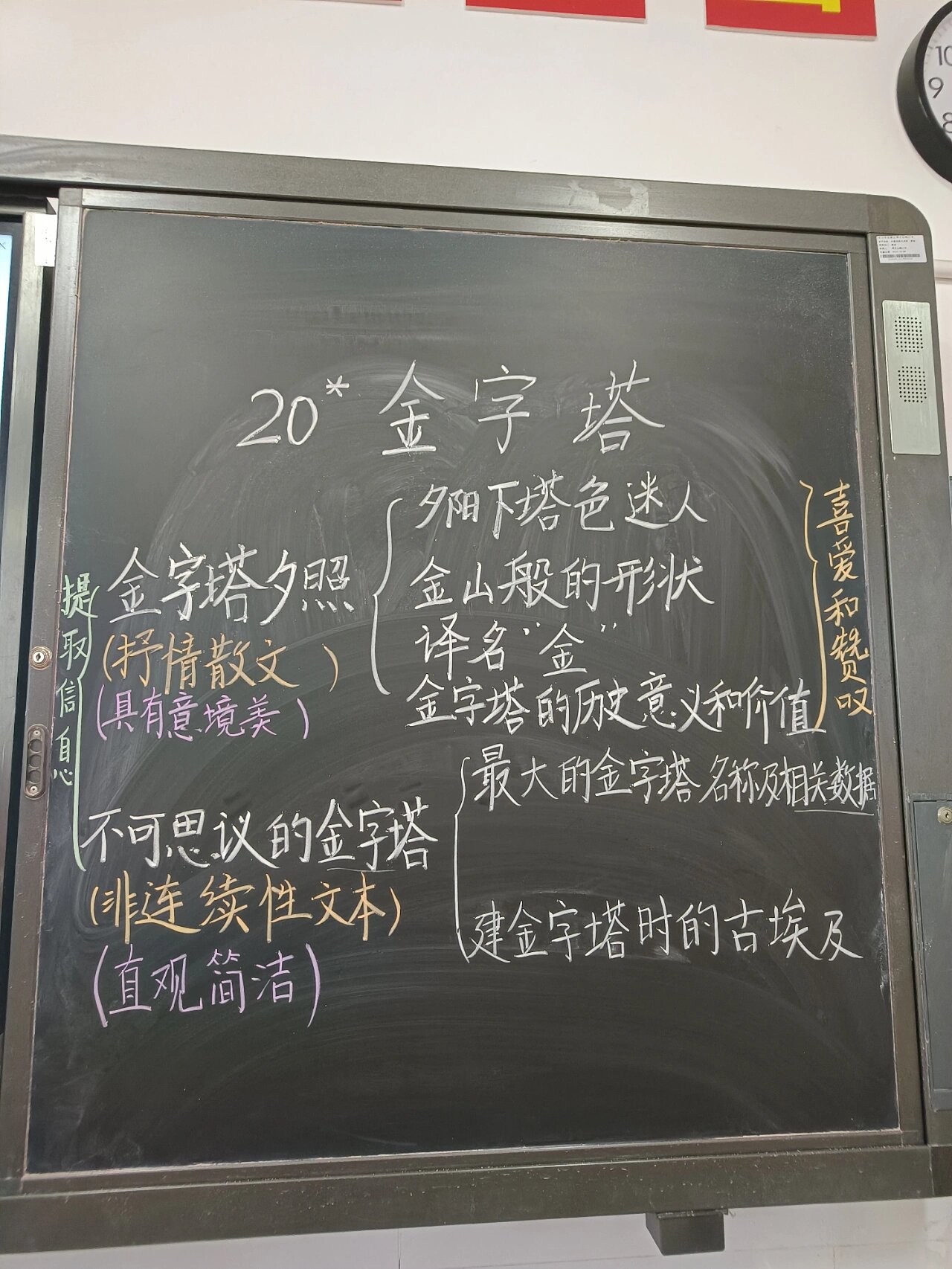 20*金字塔|板书设计