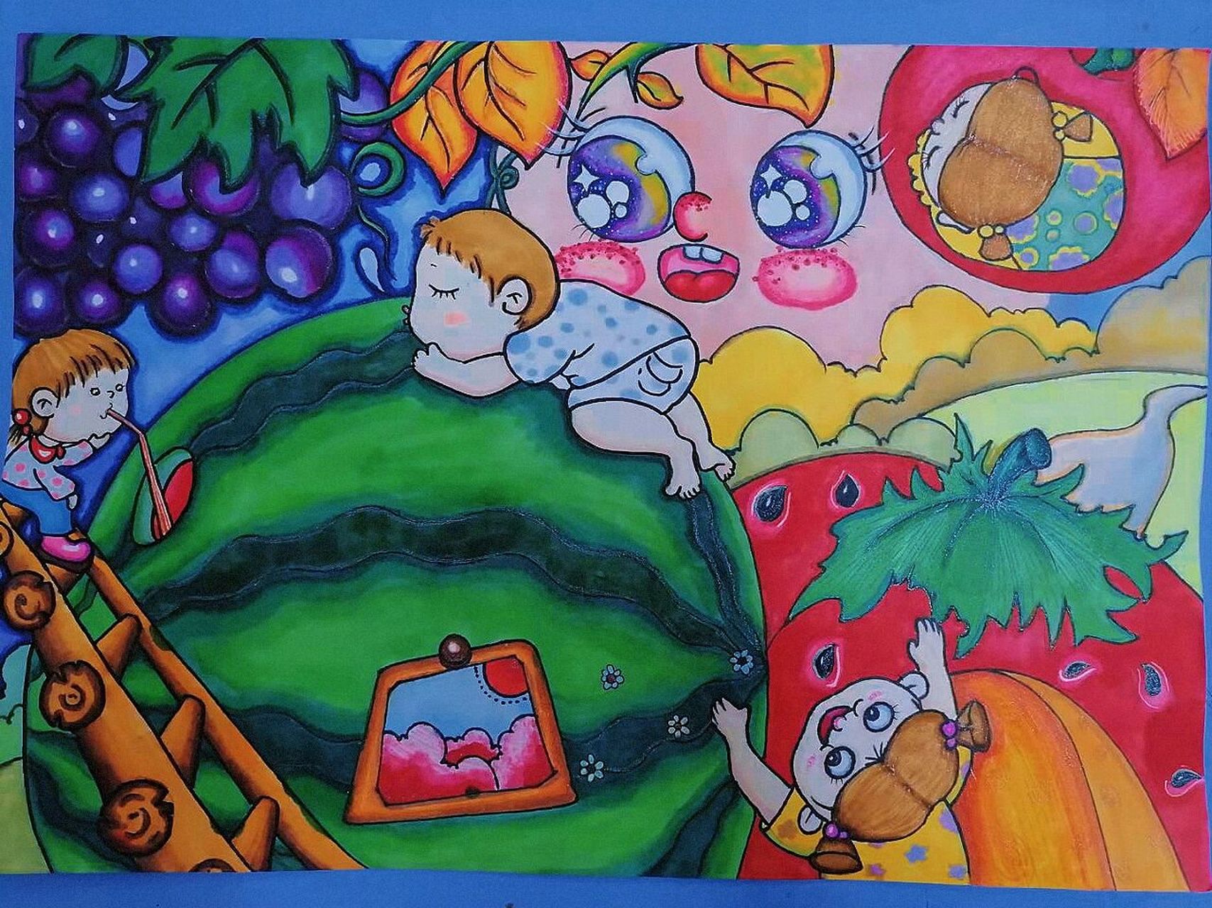 《水果小世界》儿童创意简笔画