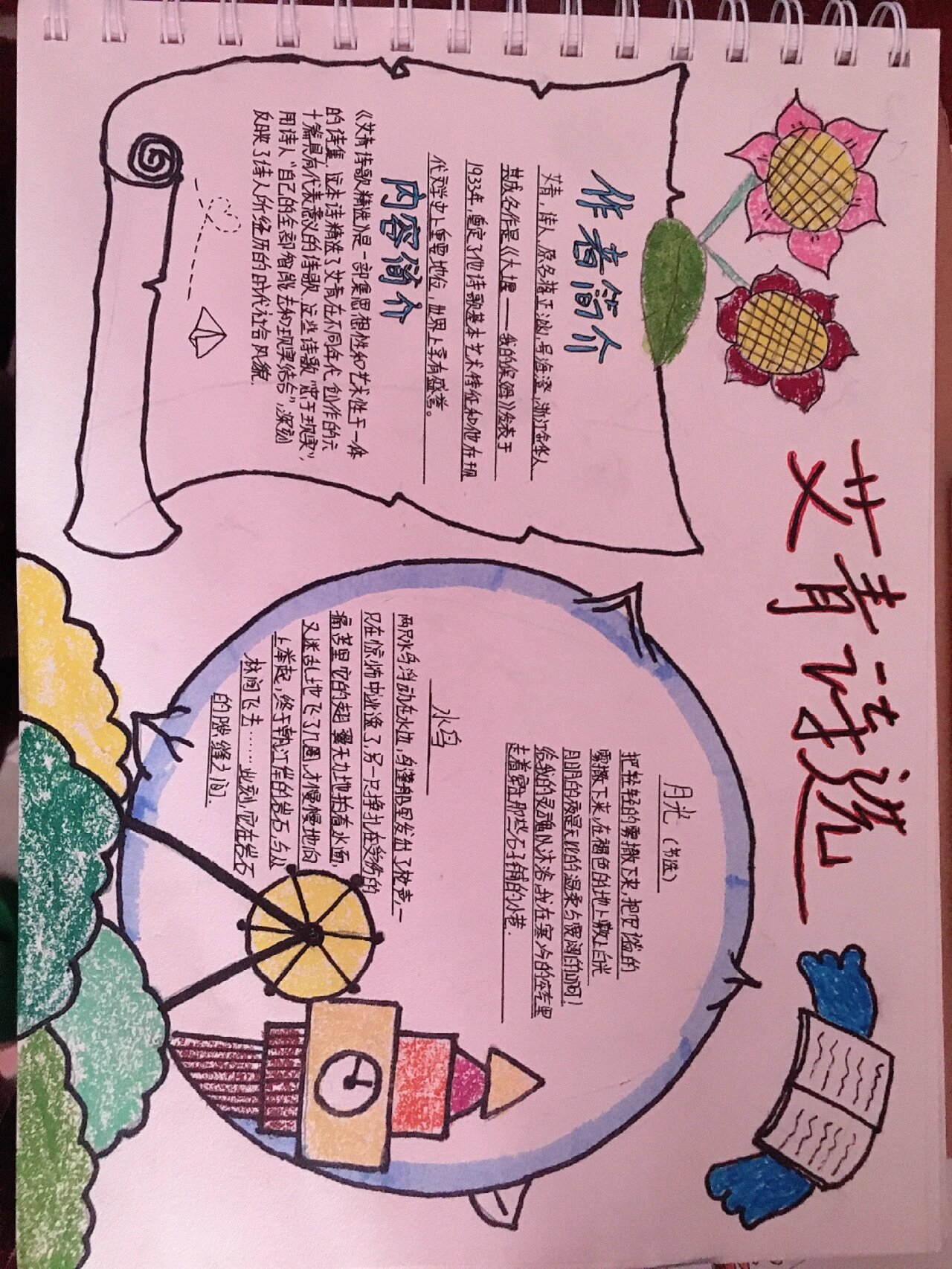 艾青诗选的手抄报