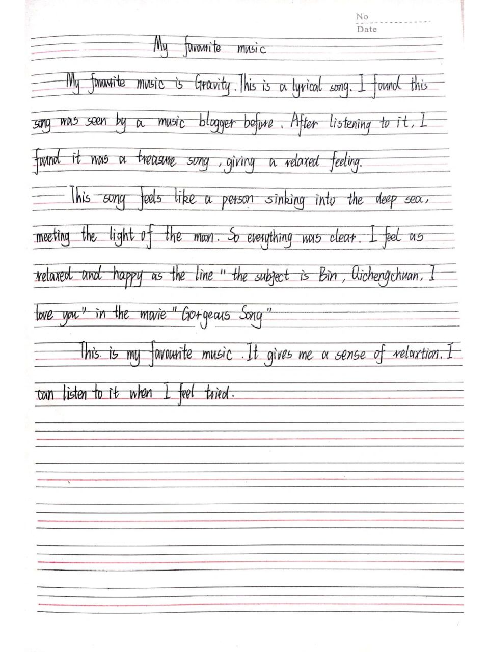 英语作文《my favorite music》 my favorite music is called "