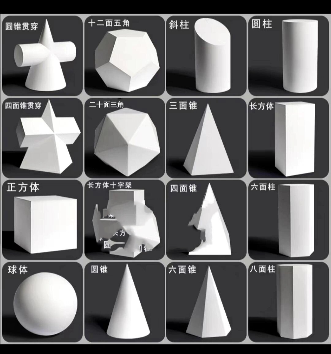 石膏几何体名称大全3