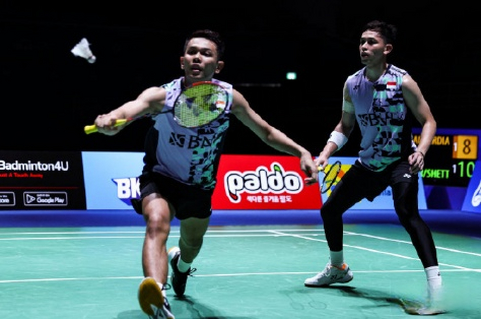 2023年日本羽毛球公开赛#   阿尔菲安/阿迪安托 战胜 阿斯特鲁普/安