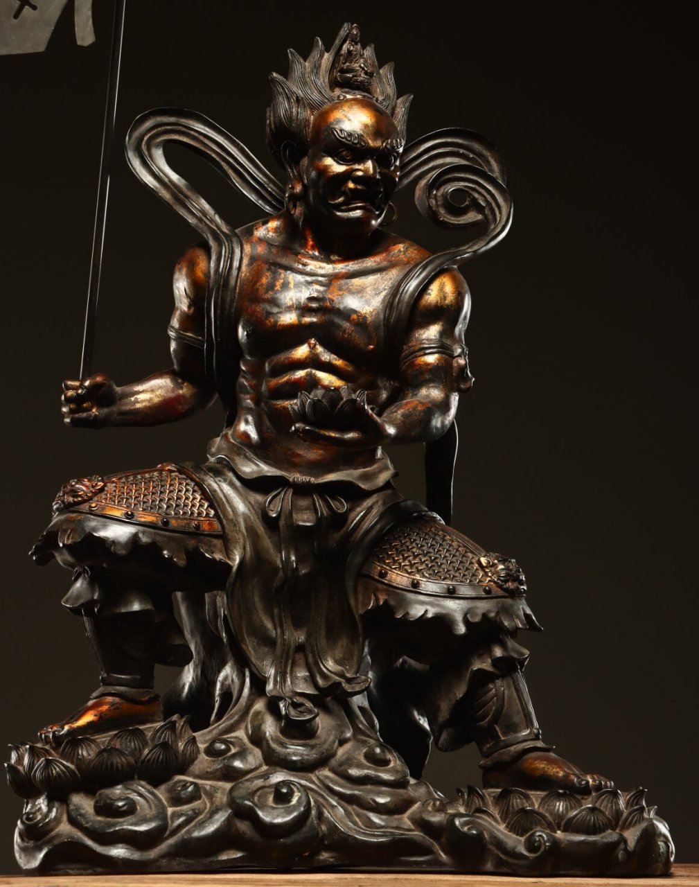 面然大士 铜鎏金【面然大士 】 面然大士也叫乌尤菩萨 造型古朴 威严