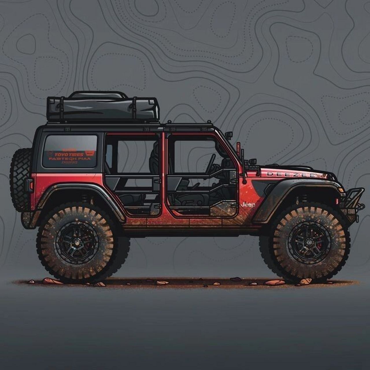 09你们要的越野车绘画素材3来了～96 96分享第三篇粉丝要的越野