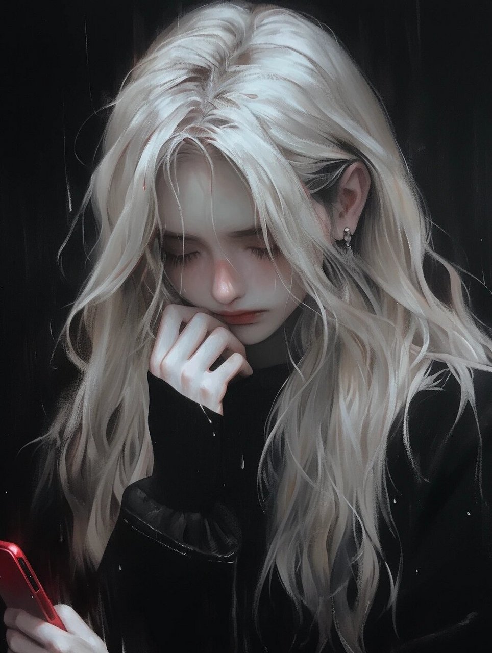 情绪头像 | 来组拽姐头像 发现大家喜欢看酷酷的白发小姐姐,那就做点