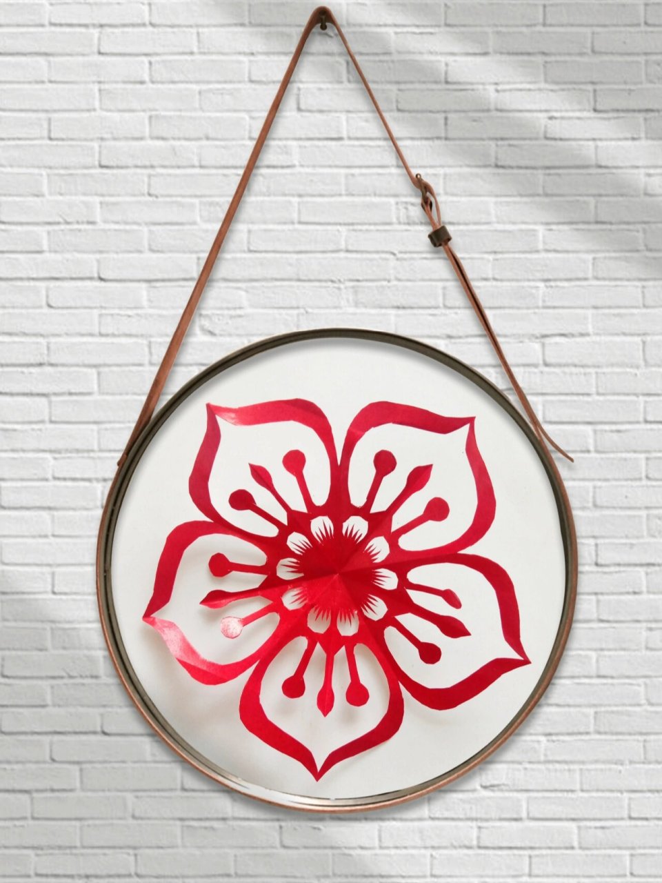 简单的儿童手工剪纸——桃花-7【图文教程】 今天继续来分享五角折剪