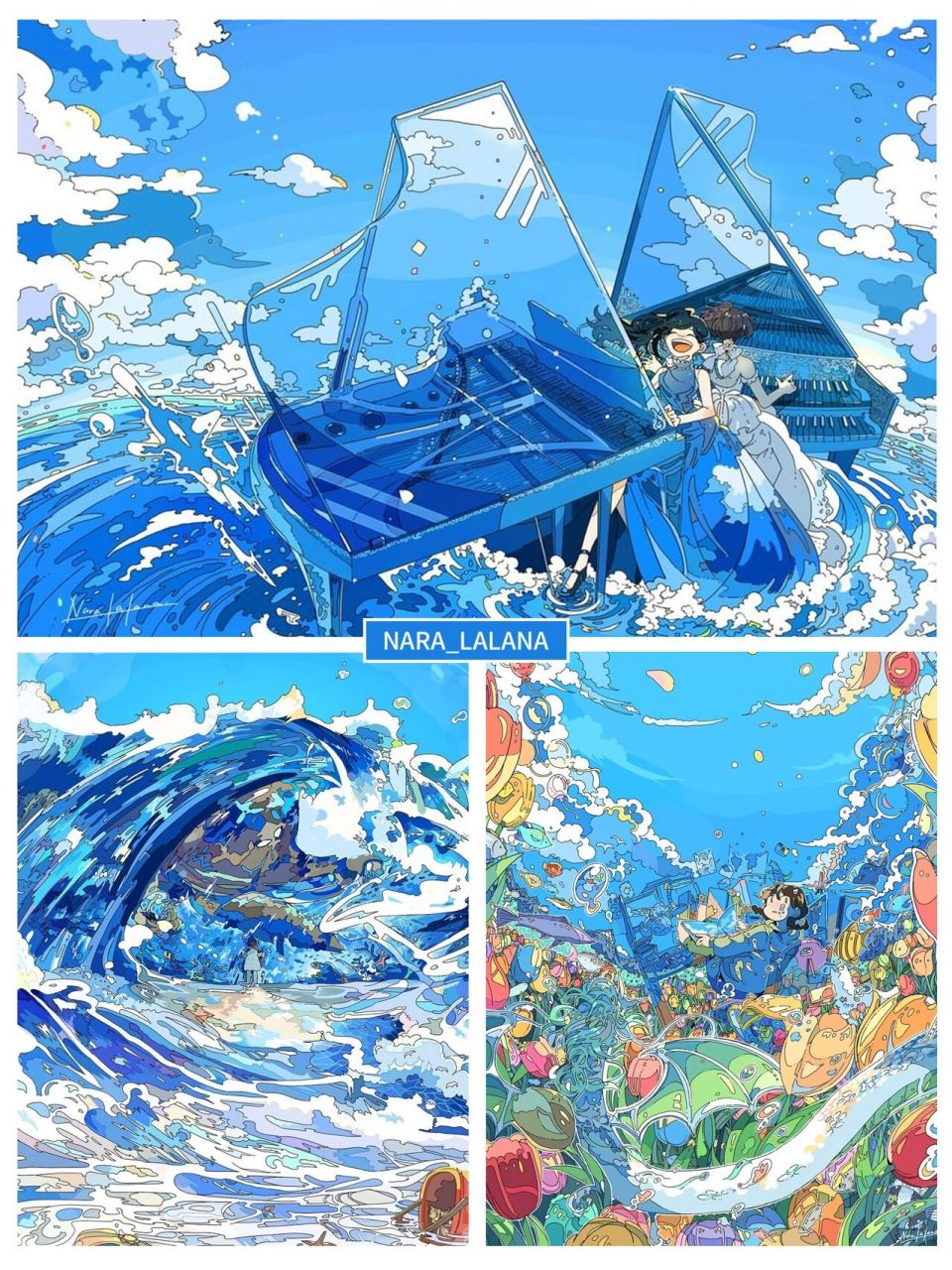 天蓝色是明亮的配色,给人清凉爽朗的感觉.