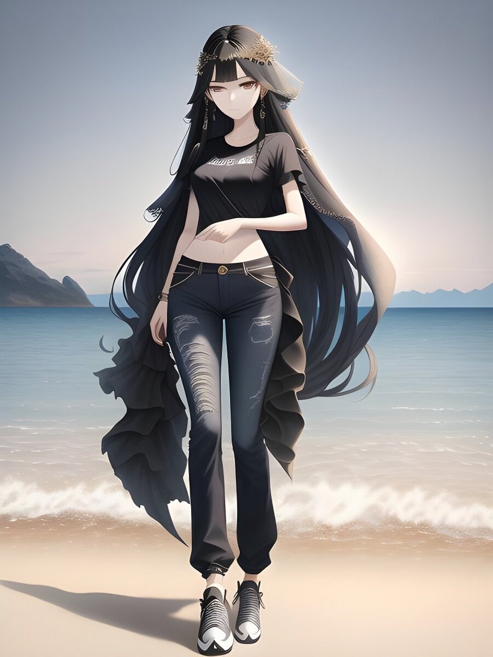 动漫人物,二次元长发少女 | ai绘画