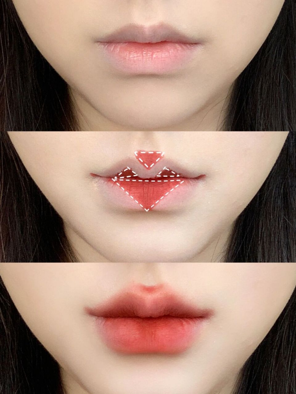 4三角形花瓣唇!徒手捏出肉欲嘟嘟唇!