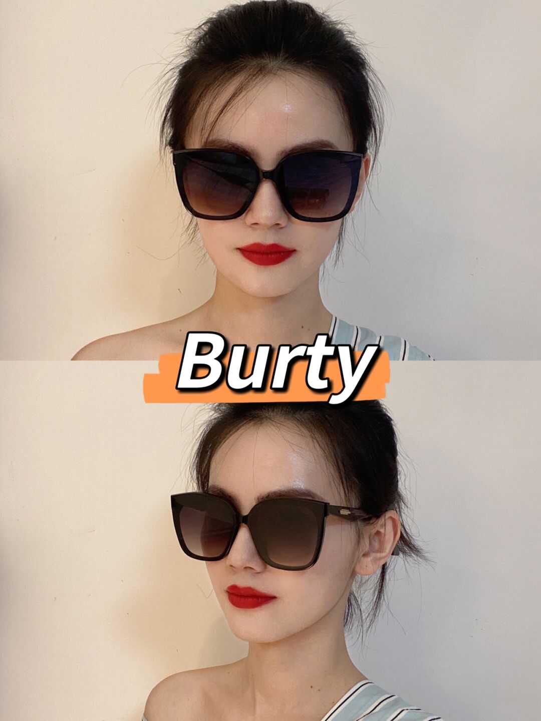 gm墨镜|burty rosy lo cell jackie试戴测评 7815 方框墨镜对比