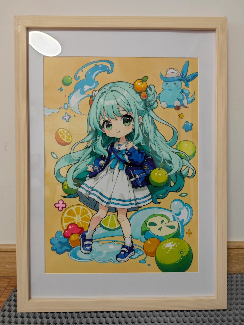 q版女生全身 手绘了一幅,勾线笔是樱花,马克笔是touch,彩铅是辉柏嘉